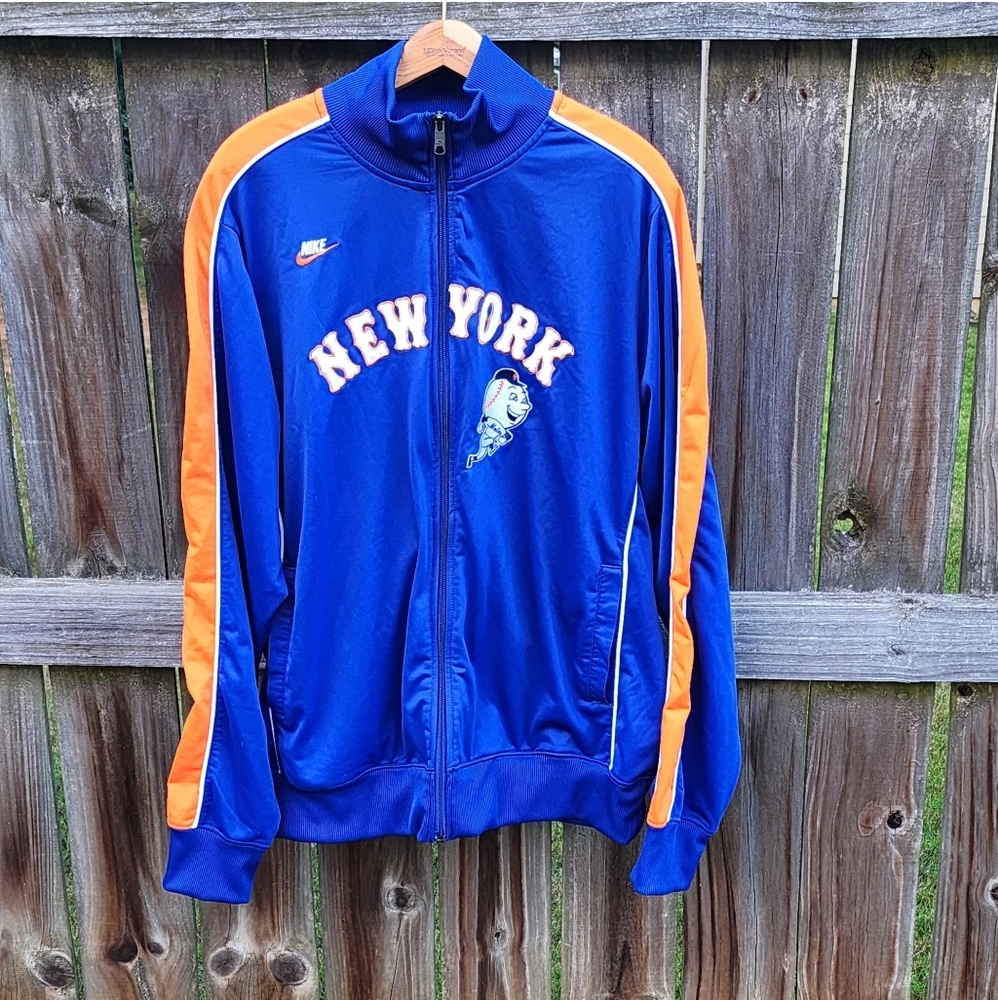 Nike Y2K New‎ York Mets “New York” Track Jacket XXL (S1RGP) Mr. Met Patch